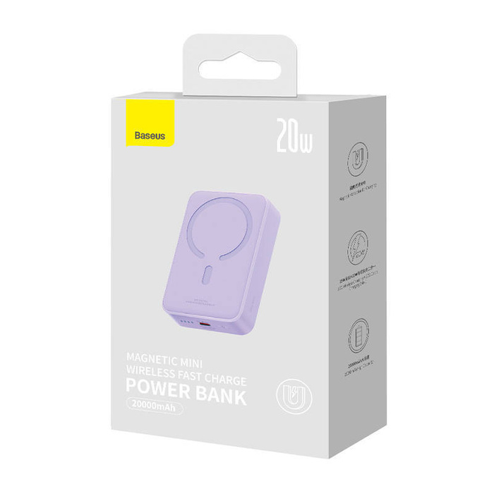 Powerbank Baseus Magnetic Mini 20000mAh 20W (fioletowy)