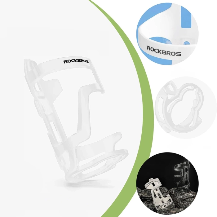 Rockbros 31210012002 bicycle water bottle holder - white