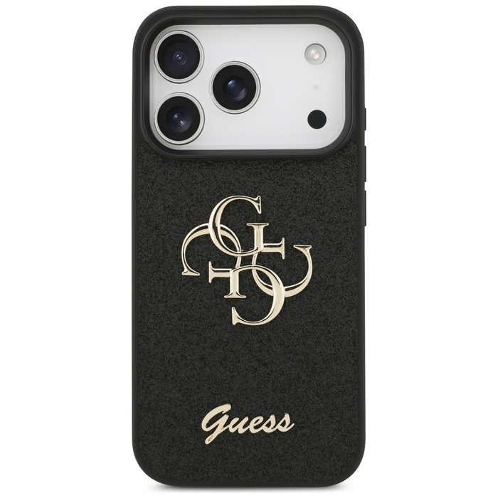 Etui Guess Fixed Glitter Big 4G do       iPhone 17 Pro czarny