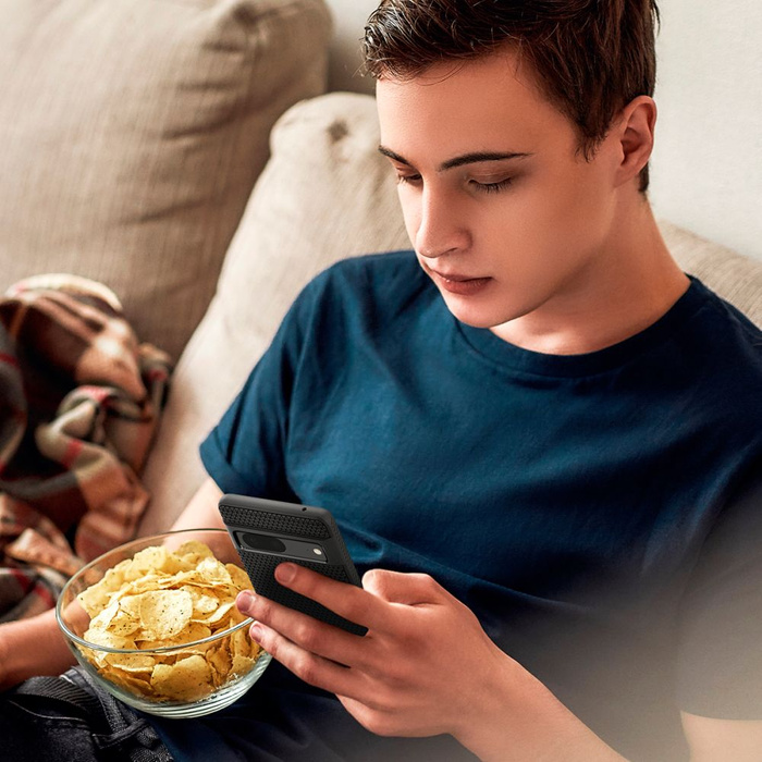 Spigen Liquid Air GOOGLE PIXEL 7 Cover MATTE NERO