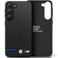 Coque BMW BMHCS23M22NBCK S23 Plus S916 Noir/Noir Cuir Carbone
