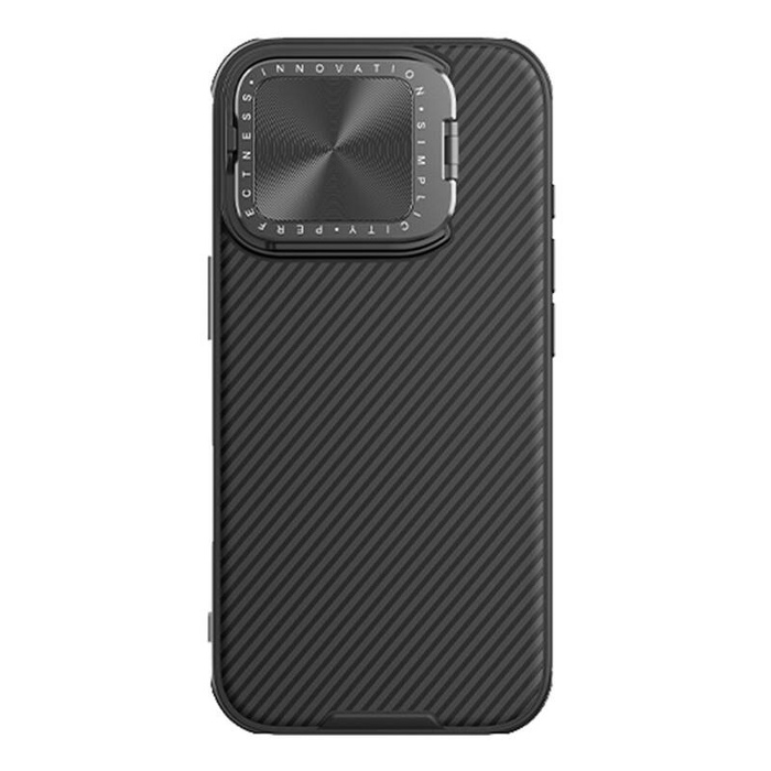 Etui Nillkin CamShield Prop Case na iPhone 16 Pro z osłoną na aparat i podstawką - czarne