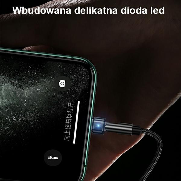 Kábel Opletený USAMS USB Apple Lightning U60 Rotary 2A 1m Black