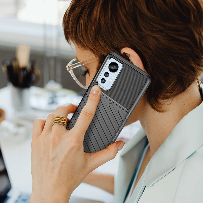 Funda Thunder Case para Xiaomi 12 Lite funda armadura de silicona negra