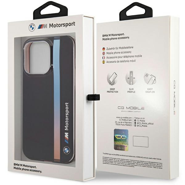 Cover BMW BMHCP14L22HVGV iPhone 14 Pro 6,1" nero/nero IML Tricolor Stripe