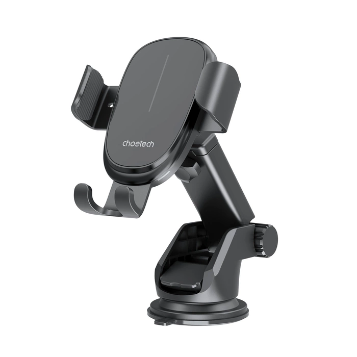 Support voiture à gravité Choetech T203-F avec chargeur inductif 15W pour cockpit - noir