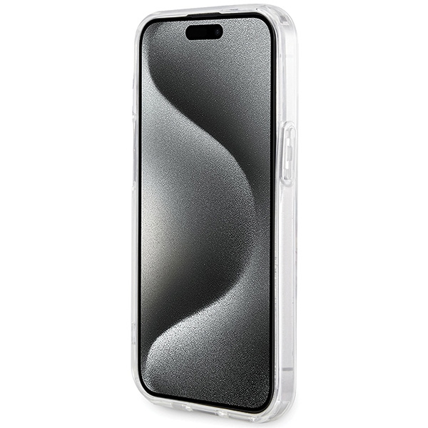 Etui Guess GUHMP15SHFWFCT iPhone 15 / 14 / 13 6.1" transparent hardcase IML Flowers Wreatch MagSafe Case