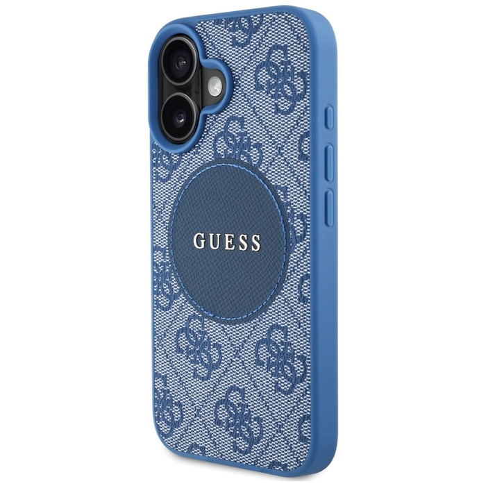 Etui Guess 4G Circle Classic Logo        MagSafe do iPhone 16 niebieski