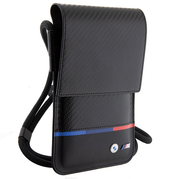 BMW BMOWBPUCARTCBK Borsa portafoglio nero/nero Linea carbonio tricolore