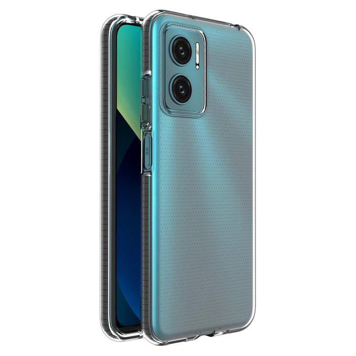 Spring Case Cover Gel TPU Cover mit farbigem Rahmen für Xiaomi Redmi 10 schwarz