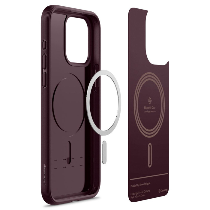 Hülle iPhone 15 Pro Max Caseology Parallax Mag MagSafe Burgund Case