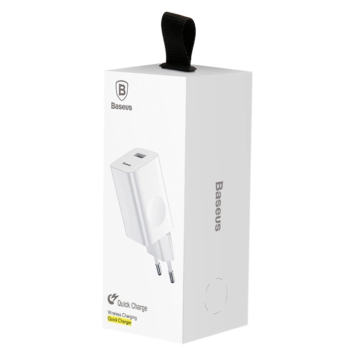 Baseus Charging Schnellladegerät CCALL-BX02 Netzwerk USB-A 24W QC 3.0 Ladegerät – Weiß