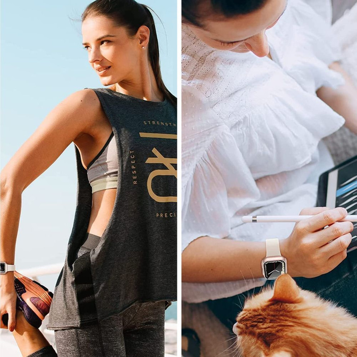 Telefontok Tech-protect Defense360 Apple Watch 7 / 8 (45 mm) Fekete/narancssárga Case