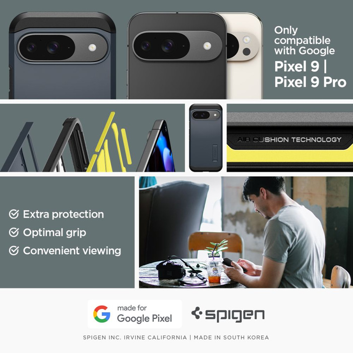 Coque Spigen Tough Armor GOOGLE PIXEL 9 / 9 PRO ARDOISE MÉTALLIQUE
