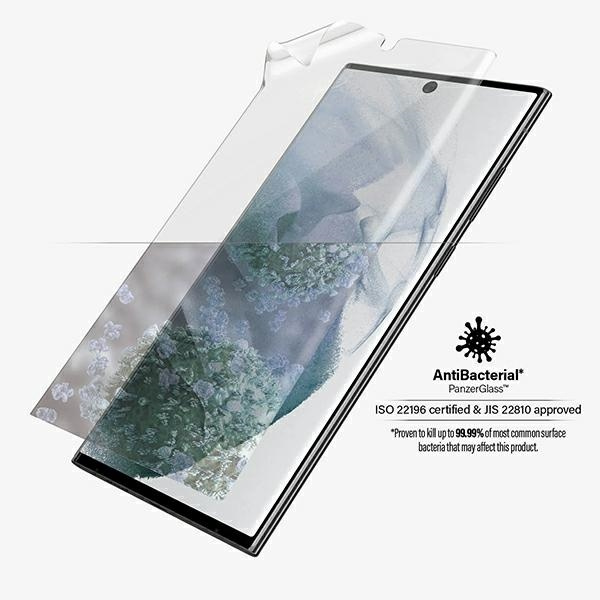 PanzerGlass TPU Samsung S22 Ultra 5G Case Friendly, Fingerprint, Antibacterial, Designed for Samsung, Materiał TPU