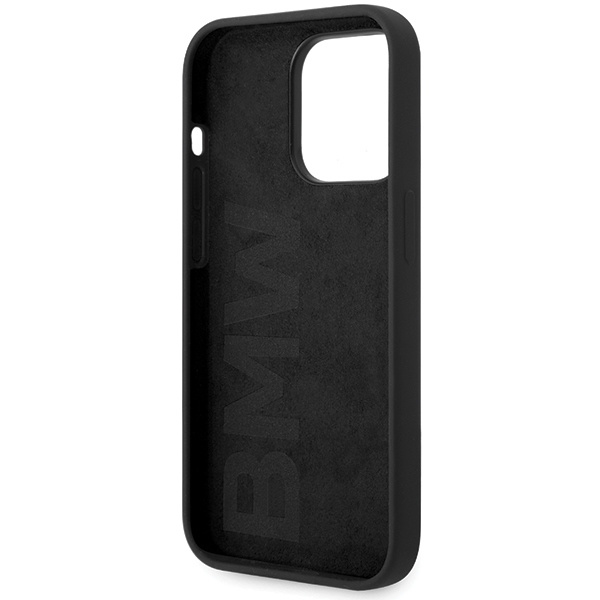 Hülle Bmw Bmhcp15lsilbk IPhone 15 Pro 6.1" Schwarz/Schwarz Silikon Metall Logo Case