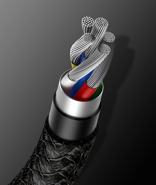 Baseus CATWJ-A01 USB-C – USB-C PD QC-Kabel 100 W 5 A 480 Mbit/s 2 m – Schwarz