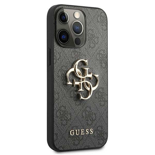 ETUI Guess GUHCP13X4GMGGR iPhone 13 Pro Max 6.7" grey/grey hardcase 4G Big Metal Logo CASE