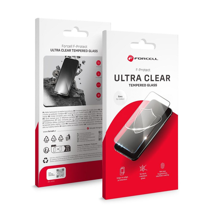 Szkło hartowane do iPhone 17 AIR Forcell Ultra Clear Glass czarne