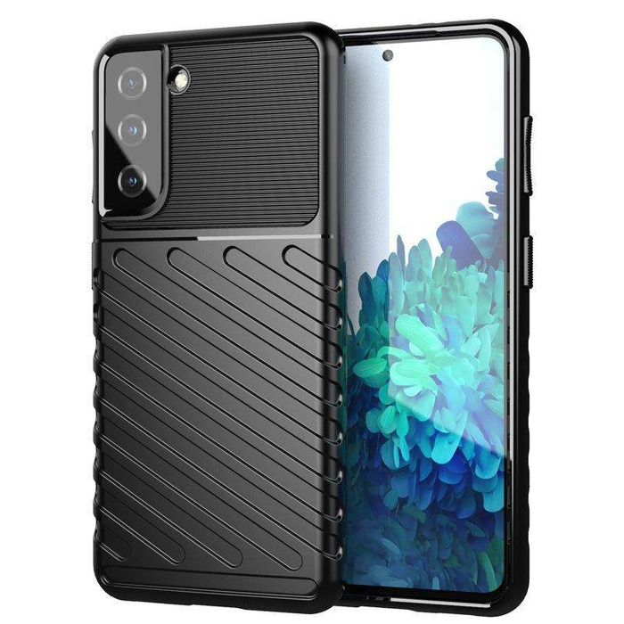 Thunder Case flexible blindé coque couverture Samsung Galaxy S21 FE noir