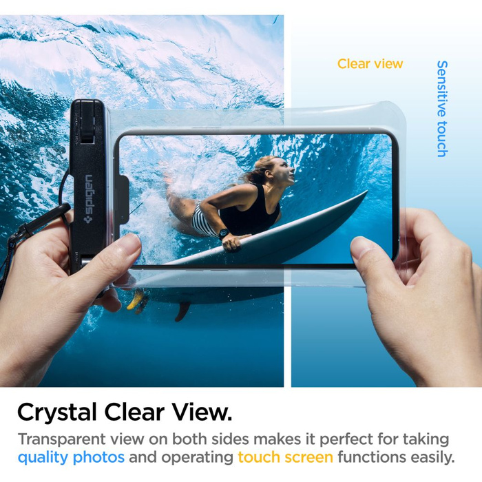 Spigen A601 UNIVERSAL WATERPROOF Case CRYSTAL CLEAR