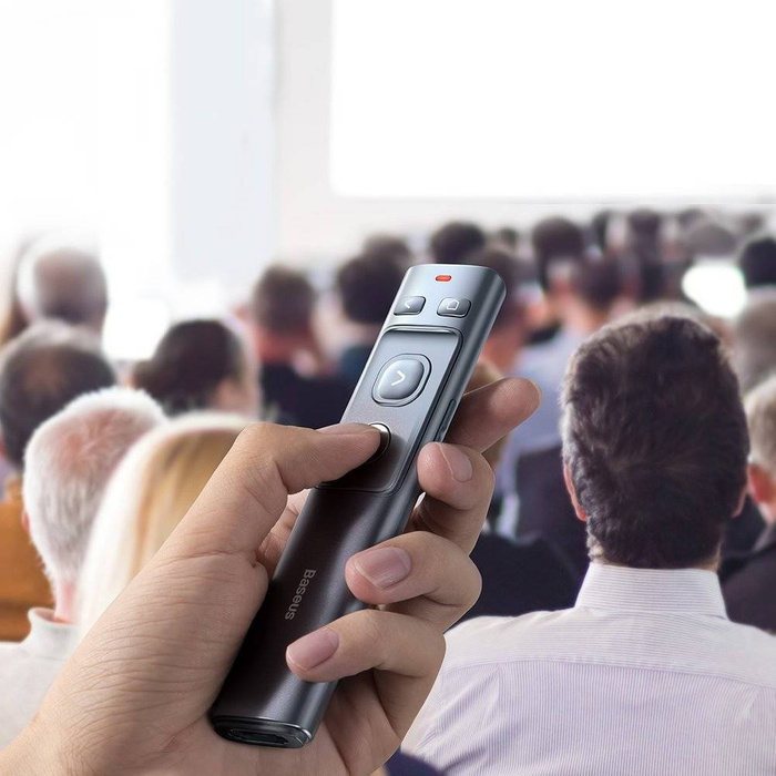 Baseus Orange Dot Wireless Presenter (Red Laser)(Charging version) gray (WKCD000013)