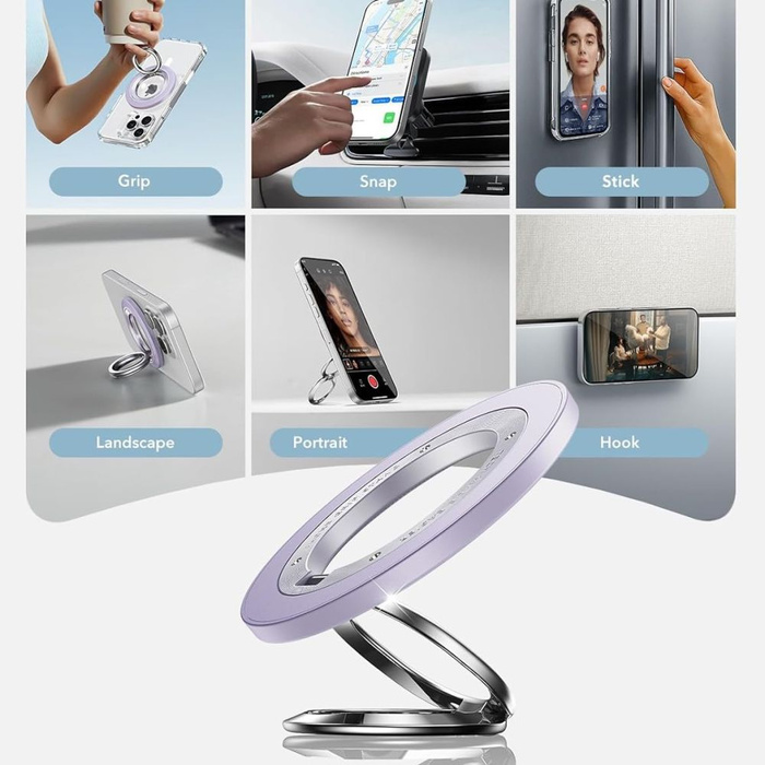 ESR MagNETIC 360 HALOLOCK MagSafe TELEFONRING LAVENDEL