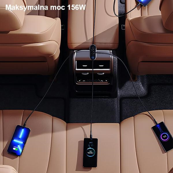 USAMS Charg. sam. 3xUSB 1xUSB-C 156W black/black CC161CC01 (US-CC161)