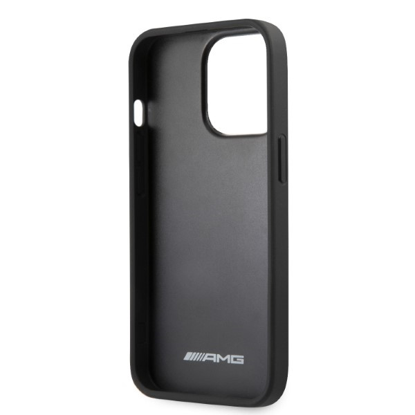 Cover AMG iPhone 13 Pro Max 6,7" nero/nero durocase Pelle Linee curve