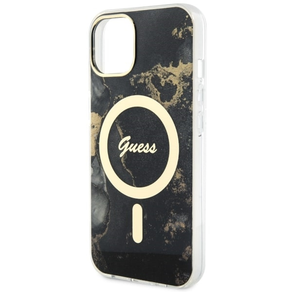 Coque Guess GUHMP14SHTMRSK iPhone 14 6.1" noir/noircase Golden Marble MagSafe Case