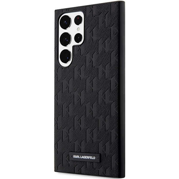 Case Karl Lagerfeld KLHCS23LSAKLHPK S23 Ultra S918 hardcase black/black Saffiano Mono Metal Logo Case