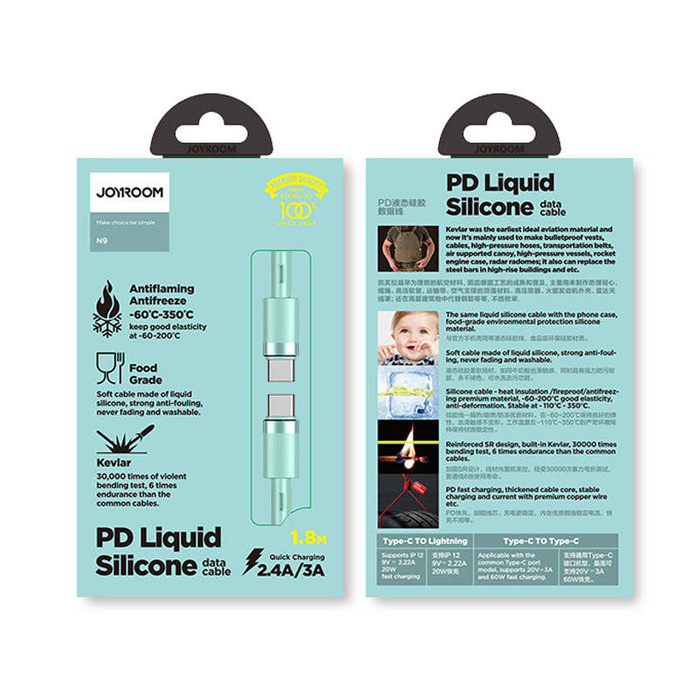 Cavo Joyroom USB tipo C - USB tipo C PD 60 W 1,2 m verde (S-1230N9)