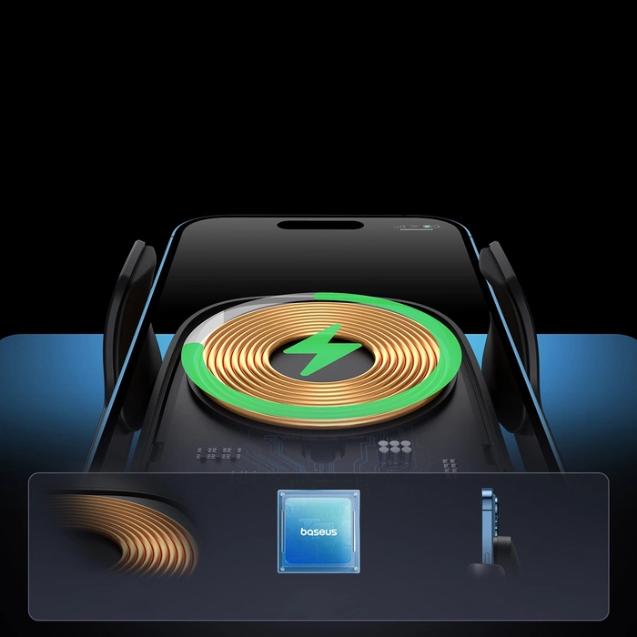 Wireless Charging Car Mount Baseus MilkyWay Pro 15W (black)
