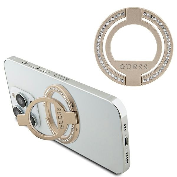 Guess MagSafe Bague stand GUMRSALDGD or/or Rhinestone