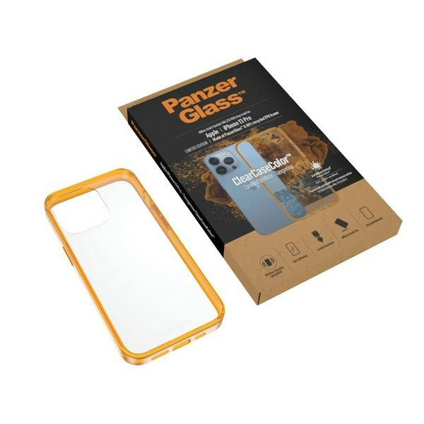 PanzerGlass ClearCase iPhone 13 Pro 6.1" Antibakteriell Militärische Qualität Tangerine 0338