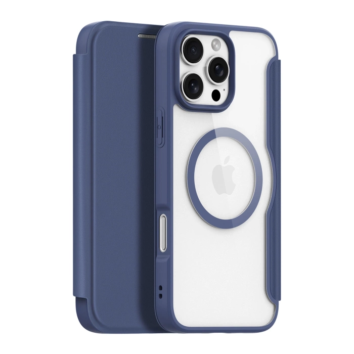 Dux Ducis Skin X Pro Case for iPhone 16 Pro Max with MagSafe and Flip - Blue