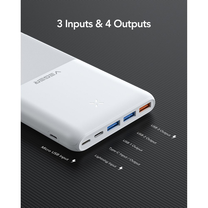 Powerbank Veger (W2060) PD QC3.0 3A 20W 20000 mAh czarny