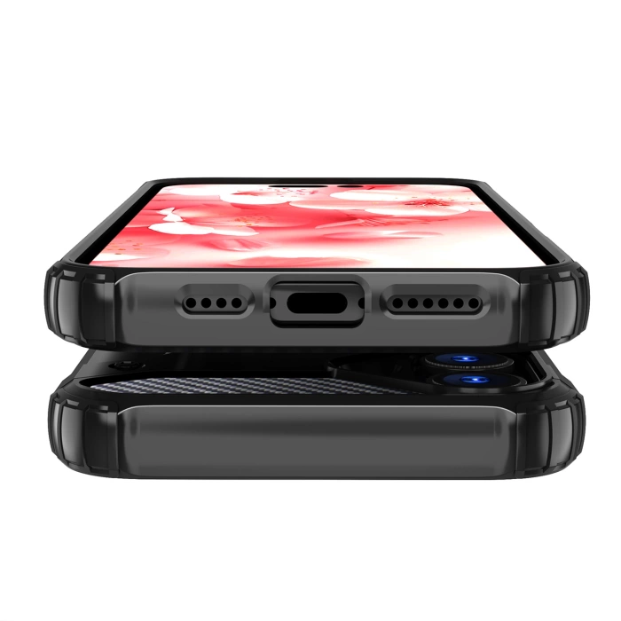 Hybrid Armor Case for iPhone 16e - Black