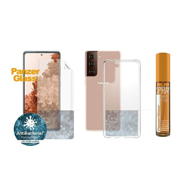 PanzerGlass Set Start Sam S21+ TPU screen protection, Case ClearCase, Spray 30ml