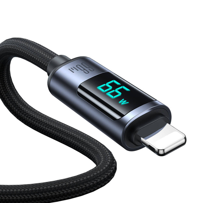 Câble USB C - USB A 66W 1,2m avec affichage LED Joyroom S-AC066A16 - noir