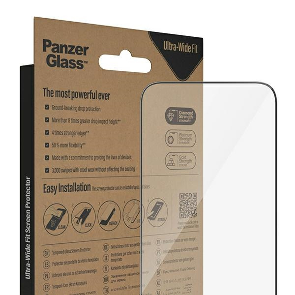 Glas PanzerGlass Ultra-Wide Fit iPhone 14 Pro Max 6.7" Bildschirm Schutz Antibakteriell Easy Aligner Inklusive 2786