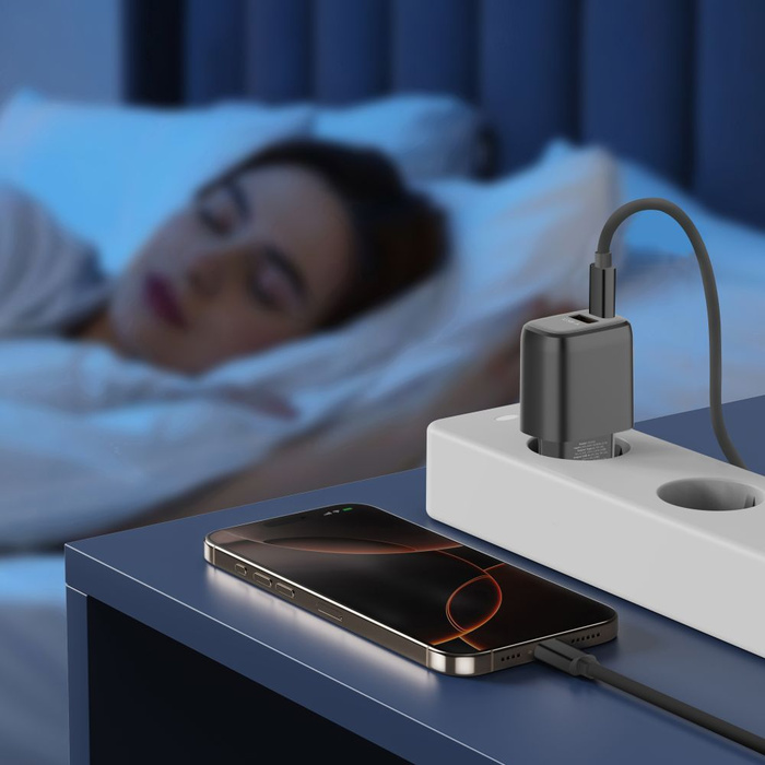 TECH-PROTECT NCA45W-GAN 2-PORT NETWORK CHARGER PD 45W / QC3.0 BLACK