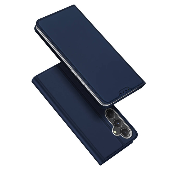 Etui portefeuille avec support pour Samsung Galaxy S23 FE Dux Ducis Skin Pro - bleu