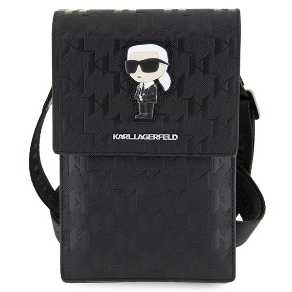 Bolso Karl Lagerfeld KLWBSAKHPKK negro/negro Saffiano Monogram Ikonik