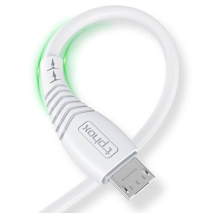 T-PHOX NATURE CÂBLE MICRO USB BLANC 1.2M 3A