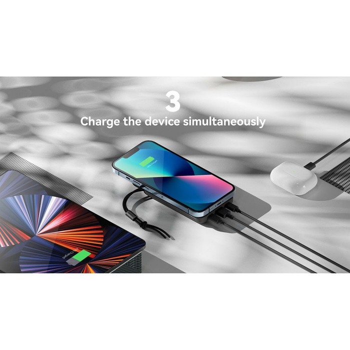 Powerbank zgodny z MagSafe Veger MagOn (VP1151 / W1151) PD QC3.0 2A 20W z ładowaniem indukcyjnym 10000 mAh biały