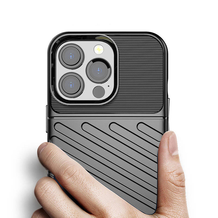 Cover corazzata flessibile Thunder Case per iPhone 13 Pro nera