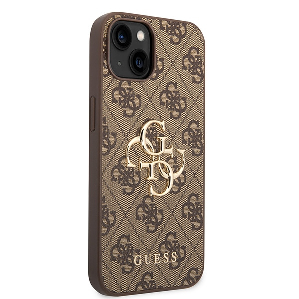 Hülle Guess GUHCP15M4GMGBR iPhone 15 Plus 6,7" braun/braun hartcase 4G Big Metal Logo Case
