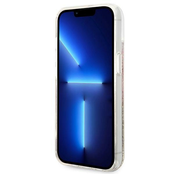 Case Guess GUHCP14MLFLSD iPhone 14 Plus 6.7" gold/gold hardcase Paisley Liquid Glitter