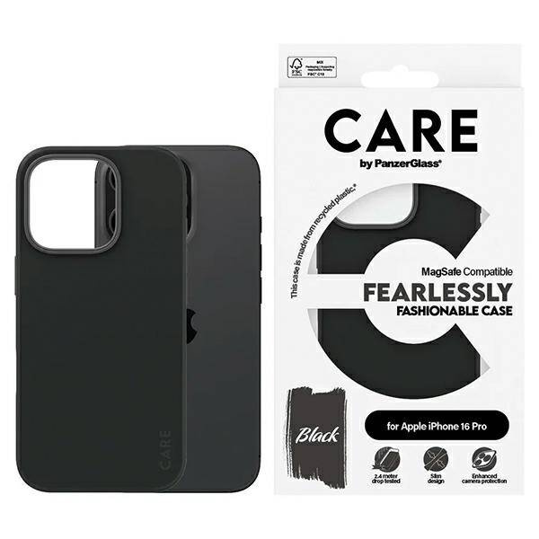 Etui CARE by PanzerGlass Fashion Case iPhone 16 Pro 6.3" czarny/black MagSafe 1378